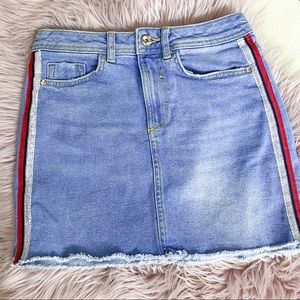 Zara Basic Z1975 Denim Jean Skirt XS